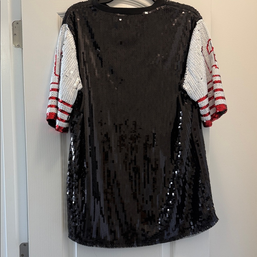 Sequin Jersey Dress with Red '13' - Picture 2 of 2